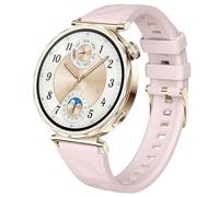 DEALELE Strap Compatible with Huawei Watch GT6 / GT5 / GT4 41mm / GT5 Pro 42mm / Garmin Venu 3S / Forerunner 265S / Fossil Women's Gen 6, 18mm Soft Ice Crystal Silicone Replacement Strap, Pink