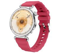 DEALELE Strap Compatible with Huawei Watch GT6 / GT5 / GT4 41mm / GT5 Pro 42mm / Garmin Venu 3S / Forerunner 265S / Fossil Women's Gen 6, 18mm Soft Wave Silicone Sport Replacement Bands, Red