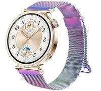 DEALELE Strap Compatible with Huawei Watch GT6 / GT5 / GT4 41mm / GT5 Pro 42mm / Garmin Venu 3S / Fossil Women's Gen 6, 18mm Stainless steel Metal Milanese Magnetic Mesh Bands for Women, Rainbow