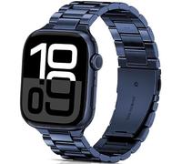 DEALELE Strap Compatible with iWatch 49mm 46mm 45mm 44mm 42mm, No Gap Stainless Steel Metal Replacement Bands for Apple Watch Series 10/9 / 8/7 / 6/5 / 4/3 / SE/Ultra Women Men, Blue
