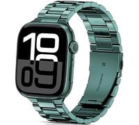 DEALELE Strap Compatible with iWatch 49mm 46mm 45mm 44mm 42mm, No Gap Stainless Steel Metal Replacement Bands for Apple Watch Series 10/9 / 8/7 / 6/5 / 4/3 / SE/Ultra Women Men, Green