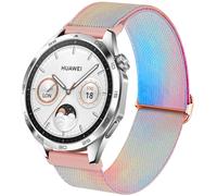 DEALELE Strap Compatible with Samsung Galaxy Watch 3 45mm / Galaxy Watch 46mm, 22mm Colored Elastic Nylon Loop Bands for Huawei Watch 4/4 pro / 3/3 Pro / GT4 46mm / GT3 46mm, Dream aurora