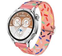 DEALELE Strap Compatible with Samsung Galaxy Watch 46mm / Galaxy 3 45mm, 22mm Colorful Elastic Nylon Loop Bands for Huawei Watch GT5 / 4/4 pro / 3 / GT4 / GT3 / GT2 46mm Women Men, Red