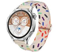 DEALELE Strap Compatible with Samsung Galaxy Watch 46mm / Galaxy 3 45mm, 22mm Colorful Elastic Nylon Loop Bands for Huawei Watch GT5 / 4/4 pro / 3 / GT4 / GT3 / GT2 46mm Women Men, Starlight