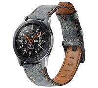 DEALELE Strap Compatible with Samsung Galaxy Watch 46mm / Galaxy 3 45mm, 22mm Soft Leather Replacement Bands for Huawei Watch GT6 / GT5 /Pro / GT4 / 4/3 / 3 Pro / GT3 / GT2 (46mm) Women Men, Gray