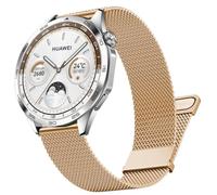 DEALELE Strap Compatible with Samsung Galaxy Watch 46mm / Galaxy 3 45mm, 22mm Stainless Steel Metal Magnetic Mesh Bands for Huawei Watch GT5 / GT5 Pro / 4/3 Pro / GT4 / GT3 46mm Women Men, Rose gold