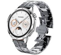 DEALELE Strap Compatible with Samsung Galaxy Watch 46mm / Galaxy 3 45mm, 22mm Thin Iron Man Stainless Steel Metal Bands for Huawei Watch GT5 / GT5 Pro / 4/3 Pro / GT4 / GT3 / GT2 46mm, Titanium