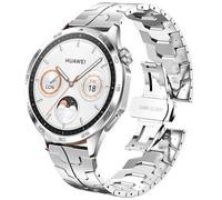 DEALELE Strap Compatible with Samsung Galaxy Watch 46mm / Galaxy 3 45mm / Gear S3, 22mm Iron Man Stainless Steel Metal Bands for Huawei Watch 4 / 4 Pro /3 / 3 Pro / GT4 / GT3 46mm, Silver