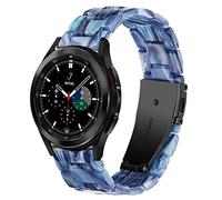 DEALELE Strap Compatible with Samsung Galaxy Watch 7/6 / 6 Classic / 5/5 Pro / 4/4 Classic / 3 41mm / Active 2, 20mm Colorful Resin Bands for Huawei GT3 / GT2 42mm Women Men, Dawn blue
