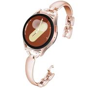 DEALELE Strap Compatible with Samsung Galaxy Watch 7 / FE / 6/5 / 4 40mm / 44mm / 5 Pro 45mm / 3 41mm, 20mm Slim Bling Bangle Metal Bracelet Bracelet for Huawei GT3 42mm / GT2 42mm Women, Rose gold