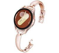 DEALELE Strap Compatible with Samsung Galaxy Watch 7 / FE / 6/6 Classic / 5/5 Pro / 4/4 Classic / 3 41mm, 20mm Slim D-shaped Metal Bangle Bracelet for Huawei Watch GT3 / GT2 42mm Women, Rosegold