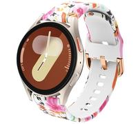 DEALELE Strap Compatible with Samsung Galaxy Watch 7 / FE / 6/6 Classic / 5/5 pro / 4/4 classic / 3 41mm / Active 2, 20mm Soft Printed Silicone Bands for Huawei GT3 42mm Women Men,Brilliant flowers