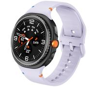 DEALELE Strap Compatible with Samsung Galaxy Watch 8 40mm / 44mm / 8 Classic 46mm, Soft Breathable Sport Silicone Replacement Bands for Women Men, S/M, Official Lavender