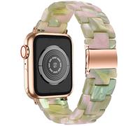 DEALELE Strap Compatible with Samsung Galaxy Watch 8 40mm / 44mm / Classic 8 46mm, Colorful Resin Replacement Bracelet Bands for Samsung Galaxy 8 40mm / 44mm / 46mm Watch Women Men, Colorful green