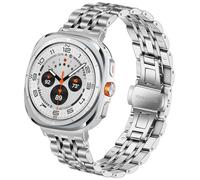 DEALELE Strap Compatible with Samsung Galaxy Watch Ultra 47mm (2025/2024), Solid Stainless Steel Metal Replacement Bracelet for Galaxy Watch Ultra 2 / Ultra 47mm Women Men, Silver