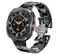 DEALELE Strap Compatible with Samsung Galaxy Watch Ultra 47mm (2025/2024), Thin Mechanical-style Iron Man Stainless Steel Metal Bands for Galaxy Watch Ultra 2 / Ultra 47mm Women Men, Black