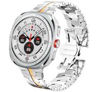 DEALELE Strap Compatible with Samsung Galaxy Watch Ultra 47mm (2025/2024), Thin Mechanical-style Iron Man Stainless Steel Metal Bands for Galaxy Watch Ultra 2 / Ultra 47mm Women Men