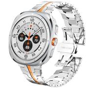 DEALELE Strap Compatible with Samsung Galaxy Watch Ultra 47mm (2025/2024), Thin Mechanical-style Iron Man Stainless Steel Metal Bands for Galaxy Watch Ultra 2 / Ultra 47mm Women Men
