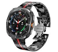 DEALELE Strap Compatible with Samsung Galaxy Watch Ultra 47mm (2025/2024), Thin Mechanical-style Iron Man Stainless Steel Metal Bands for Galaxy Watch Ultra 2 / Ultra 47mm Women Men