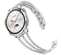 DEALELE Strap Compatible with Samsung Gear S3 / Galaxy Watch 46mm / Galaxy 3 45mm, 22mm Diamond Stainless Steel Metal Replacement Bracelet for Huawei Watch 3/3 Pro / GT3 46mm / GT2 46mm, Silver