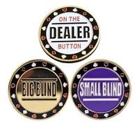 Dealer Button Card Guard Protector Metal Coin Button Chip Coin Supply Metal Tip Button Elegant