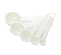 Dealglad 5 in 1 White Plastic 1g 2.5g 5g 10g 15g Measuring Spoons Set Kitchen Baking Tools