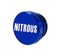 Dealikee Billet Aluminum Car Cigarette Lighter Plug Replacement, NITROUS Button Universal Push Button Fits Most Automotive Vehicles (Blue NITROUS)