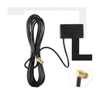 Dealikee for DAB Car Aerial DAB+ Replacement Antenna SMB Adapter Right Angle Antenna Digtial Car Radio Glass Windscreen Mount Antenna with 3M 9.8ft Cable.