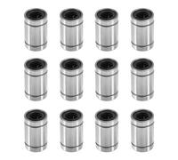 Dealikee LM6UU Linear Bearings, 6mm Bore Dia Linear Motion Bushing with Double Side Rubber Seal Great for CNC Machine 3D Printer (LM8UU)