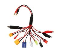 Dealikee Multifunctional 10-in-1 Octopus Convert Wire Banana Plug Lipo Battery Multi Charger Adapter Lead Cord for Tamiya, EC5, JST, Futaba, XT60, XT90, Alligator Clips