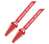 DEALIKEE Red 0.6"-1.5" Muffler Exhaust Wash Plug, Motorcycle Dirt Bike 2 Stroke w/Streamer Remove Before Start Engine ATV Quad Rubber Exhaust Silencer -2 Pack