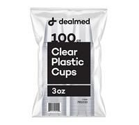 Dealmed 3 oz. Disposable Plastic Cups - 100% Recyclable Cups for Doctor's Offices, School Nurse's, Hospitals, at Home and More (Pack of 100)