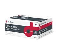 Dealmed 6" Sterile Cotton-Tipped Wood Applicators, 2 per Pouch, 100 Pouches (200 Count)