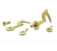 Deals in DIY 2 x Side Hooks & Eyes 35mm Cupboard Door Catch Box Dolls House Latch & Screws