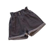 Deals of The Day Casual Denim Shorts for Women UK Fashion High Waist Frayed Hem Ripped Summer Jeans Ladies Short Hot Pants with Pockets Hot Pants Shorts Women Sexy Elasticated