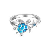 Deals Of The Day Clearance Prime Silver Rings for Women Sterling Silver Rings Jewelry Hypoallergenic Turtle Animal Adjustable Open Ring for Women Girls Birthday Gifts