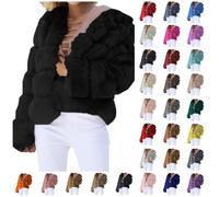 Deals Of The Day Clearance Prime Women's Faux Fur Coat Short Artificial Fur Jackets Solid Thick Outerwear Shaggy Parka Cardigan Teddy Fleece Winter Overcoat Items Under 10 Pounds