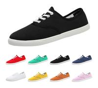Deals.of The Day Ladies Trainers Wide Fit Wedge Athletic Sneakers Casual Fashion Non Slip Walking Shoes Lightweight Low Top Slip on Orthopedic Trainer Wide fit Trainers for Women Black 6