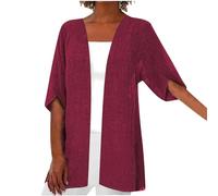 Deals of The Day Plus Size Cardigan for Women UK Summer Half Sleeve Open Front Shirts 2024 Casual Solid Cotton Linen Tops Trendy Lightweight Loose Fit Blouses Ladies Elegant Cardigan Tops