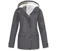 Deals of The Day Sale Black of Friday Waterproof Jackets Women With Hood Warm Plush Lined Raincoats Windproof Full Zip up Long Sleeve Winter Jackets With Pockets Deals of The Day Sale Prime