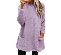 Deals of The Day Sale Black of Friday Winter Sweatshirt for Women Womens Winter Warm Sweater Winter Coat Thickening Plus Size Coat Jacket Casual Plus Size Lightning Deals of The Day (Purple, XL)
