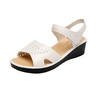 deals.of the day sale Gold Sandals for Women Wide Fit Cushion Walk Orthopedic Shoes Comfortable Open Toe Plantar Fasciitis Gladiator Summer Sandal sandals with arch support for women White 6