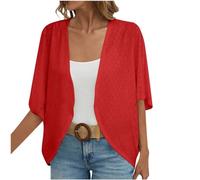 Deals Of The Day Sale Prime Cocila Women Lightweight Cardigan 2047 UK Circle Short Sleeve Spring and Summer Solid Color Cardigan Casual Breathable Tops Loose Sweater Ladies Gift Sets Sale Clearance