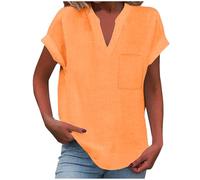 Deals of The Day Sale Prime Juniors Summer Clothes Women 3/4 Sleeve Tops and Blouses Womens Linen Tops Tie Neck Blouse for Women Long Sleeve Fitted Shirt Women Outlet Clearance UK Overstock