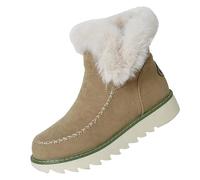 deals of the day sale prime Ladies Winter Boots Snow Boots Side Zipper Waterproof Boots Warm Fur Lined Combat Boot Casual Non Slip Walking Boots Lightweight Low Heel winter shoes for women