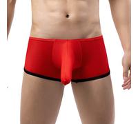 Deals Of The Day Sale Prime Men Disposable Underwear Cotton Boxer Shorts Mens Loose Fit Mens French Connection Boxers Ice Silk Boxer Shorts Sheath Underwear Men 4.0 Items Red