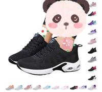 Deals of The Day Sale Prime Womens Trainers Wide Fit Wedge Trainers Breathable Mesh Orthopedic Sneakers Casual Low Top Cushion Running Shoes Soft Arch Deals of The Day Sale Prime Black 5.5
