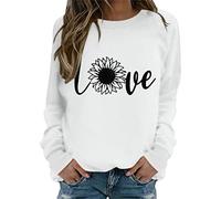 Deals Of The Day Sale Womens Sweatshirts With No Hood Fleece Lined Sweatshirt Womens Ladies Cowl Neck Jumper Christmas Sweatshirt Women Ladies Xmas Jumpers Size 16 Sale Clearance White