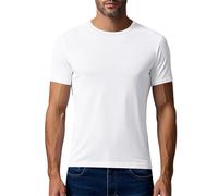 Deals of The Day Spring Deals Relaxed Fit T Shirt Men Men's Fashion Spring and Summer Casual Mesh Breathable Short Sleeved Round Neck Solid Color T Shirt Men's Plus Size Fashion Clothes White