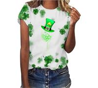 Deals of The Day Womens Cold Shoulder Top 80S T Shirts Women St Patrick's Day Clothes Medieval Top Womens Vans T Shirt St Paddys Day T Shirts Amazon Warehouse Clearance UK Pallets Green